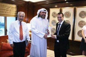 His Royal Highness Ahmad Al-Fahad Al-Sabah with Stephan Fox