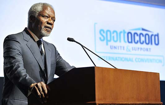 Annan Seeks to Tap Power of Sport