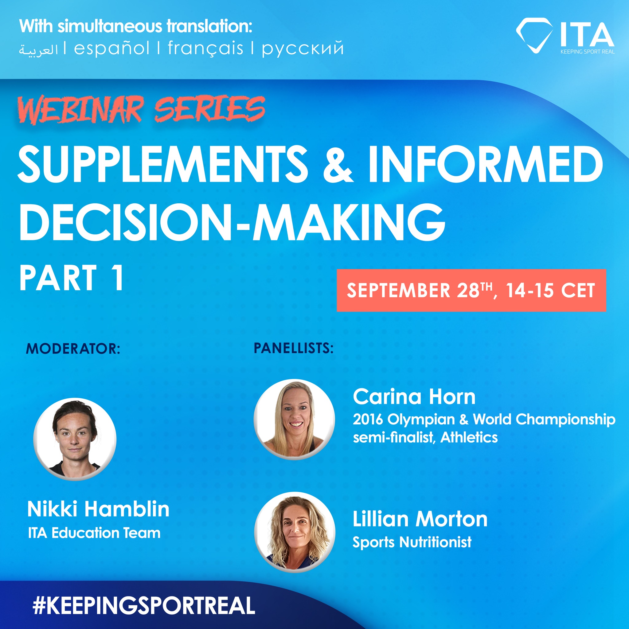 Supplements and Informed Decision Making ITA September Webinar image