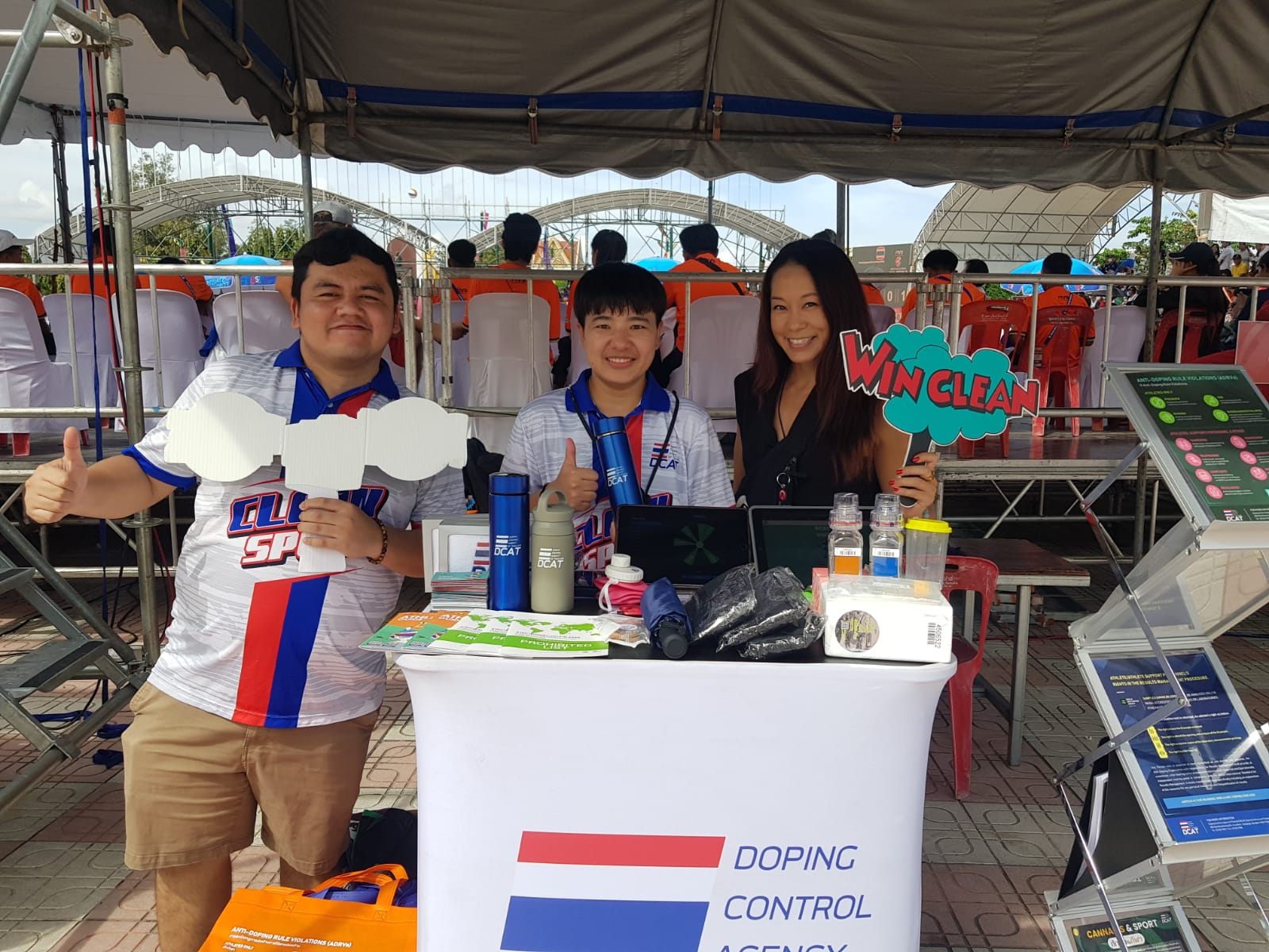 ITA Education Ambassador, Janice Lyn, promoting Clean Sport at the 2023 U21  FIVB World Championships in Roi Et â€“ International Federation of Muaythai  Associations